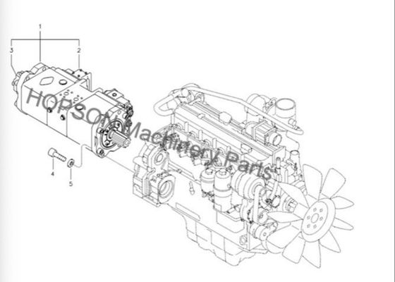 Doosan खुदाई हाइड्रोलिक पंप K5V80DTP 14531859 ​​DX150 लाल के लिए:
